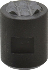 Fairlane - 10-32 Thread, 1/2" Diam, 0.651" High, Threaded, Fine Tooth Grade Diamond Serration Tooth Pattern, Carbide Tipped, Round Positioning Gripper - 3/16" Flat Width, Uncoated - Exact Tooling