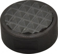 Fairlane - 1/4-28 Thread, 3/4" Diam, 3/8" High, Threaded, Fine Tooth Grade Diamond Serration Tooth Pattern, Carbide Tipped, Round Positioning Gripper - 3/16" Flat Width, Uncoated - Exact Tooling