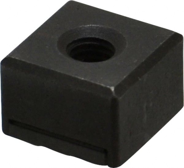 Fairlane - 1/2" Square, 10-32 Thread, 3/8" High, Fine Tooth Grade, Diamond Serration, Carbide-Tipped, Square Positioning Gripper - 0.03 x 45A° Chamfer - Exact Tooling