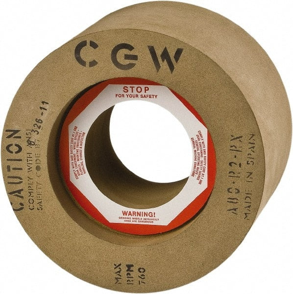 Camel Grinding Wheels - 6" Wide x 12" Diam, Type 1 Feed Wheel - 5" Hole Size, 80 Grit, Hardness R, 7" Diam x 1/2 Deep Recess, 7-1/2" Diam x 1-1/2" Opposite Size Recess - Exact Tooling