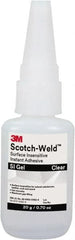 3M - 0.71 oz Tube Clear Instant Adhesive - Series Part Number SI Gel, 30 to 60 sec Working Time, 24 hr Full Cure Time - Exact Tooling