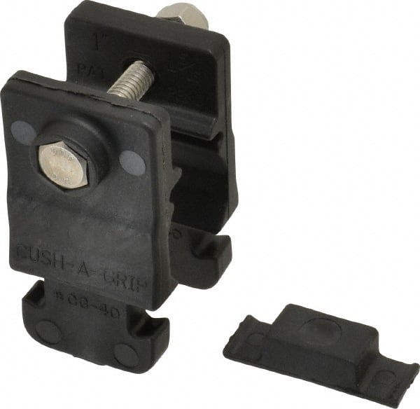 ZSI - 3/4" Pipe, Cushion Clamp - Black, 200 Lb Capacity, Glass Filled Nylon 6 - Exact Tooling
