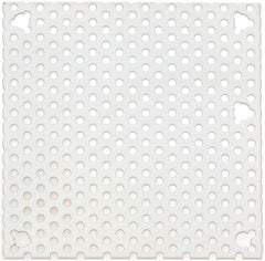 Cooper B-Line - 4-1/4" OAW x 4-1/4" OAH Powder Coat Finish Electrical Enclosure Perforated Panel - 6" x 6" Box, 16 Gauge Steel, Use with 664-1 - Exact Tooling