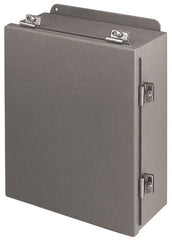 Cooper B-Line - Steel Standard Enclosure Hinge Flat Cover - NEMA 4, 12, 13, 12" Wide x 12" High x 6" Deep, Rainproof & Watertight - Exact Tooling