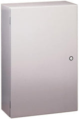 Cooper B-Line - Steel Standard Enclosure Hinge Flat Cover - NEMA 4, 12, 12" Wide x 12" High x 6" Deep, Dirt-tight, Dust-tight, Rainproof & Watertight - Exact Tooling
