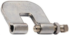 Cooper B-Line - 3/4" Max Flange Thickness, 3/8" Rod Steel C-Clamp with Locknut - 300 Lb Capacity, ASTM A1011 Carbon Steel - Exact Tooling