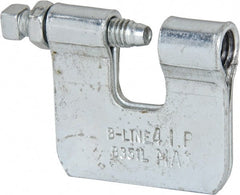 Cooper B-Line - 3/4" Max Flange Thickness, 1/2" Rod Steel C-Clamp with Locknut - 380 Lb Capacity, ASTM A1011 Carbon Steel - Exact Tooling