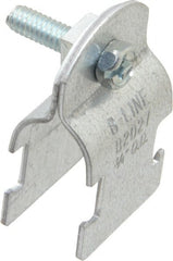Cooper B-Line - 3/4" Pipe, 16 Gauge, Grade ASTM A1011," Pipe or Conduit Clamp - Zinc Plated, 400 Lb Capacity, All Conduit - Exact Tooling