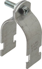 Cooper B-Line - 2" Pipe, 12 Gauge, Grade ASTM A1011," Pipe or Conduit Clamp - Zinc Plated, 800 Lb Capacity, All Conduit - Exact Tooling