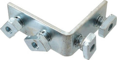 Cooper B-Line - Zinc Plated Carbon Steel 90° Preassembled Strut Fitting - 1/2" Bolt, 4 Holes, Used with Cooper B Line Channel & Strut (All Sizes Except B62 & B72) - Exact Tooling