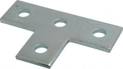 Cooper B-Line - Zinc Plated Carbon Steel Flat Tee Strut Fitting - 1/2" Bolt, 4 Holes, Used with Cooper B Line Channel & Strut (All Sizes Except B62 & B72) - Exact Tooling