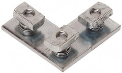 Cooper B-Line - Zinc Plated Carbon Steel Preassembled Flat Corner Strut Fitting - 1/2" Bolt, 3 Holes, Used with Cooper B Line Channel & Strut (All Sizes Except B62 & B72) - Exact Tooling
