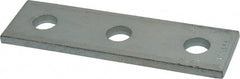Cooper B-Line - Zinc Plated Carbon Steel Flat Splice Strut Fitting - 1/2" Bolt, 3 Holes, Used with Cooper B Line Channel & Strut (All Sizes Except B62 & B72) - Exact Tooling