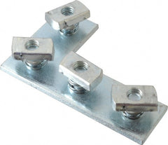 Cooper B-Line - Zinc Plated Carbon Steel Preassembled Flat Corner Strut Fitting - 1/2" Bolt, 4 Holes, Used with Cooper B Line Channel & Strut (All Sizes Except B62 & B72) - Exact Tooling