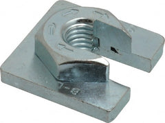 Cooper B-Line - 1/2" Rod, Zinc Plated Carbon Steel Slip On Square Washer, Lock Strut Nut - 1350 Lb Capacity, 1/2-13" Bolt, 1 Hole, Used with Cooper B Line Channel & Strut (All Sizes Except B62 & B72) - Exact Tooling