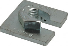 Cooper B-Line - 3/8" Rod, Zinc Plated Carbon Steel Slip On Square Washer, Lock Strut Nut - 730 Lb Capacity, 3/8-16" Bolt, 1 Hole, Used with Cooper B Line Channel & Strut (All Sizes Except B62 & B72) - Exact Tooling