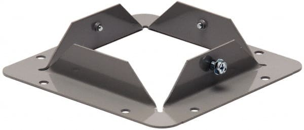 Cooper B-Line - 6 Inch Wide x 6 Inch High, Rectangular Raceway Flange - Gray, For Use with Lay In Wireways, Type 1 Screw Cover Wireway - Exact Tooling
