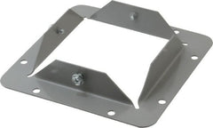 Cooper B-Line - 4 Inch Wide x 4 Inch High, Rectangular Raceway Flange - Gray, For Use with Lay In Wireways, Type 1 Screw Cover Wireway - Exact Tooling