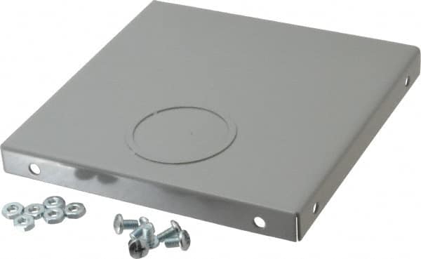 Cooper B-Line - 6 Inch Wide x 6 Inch High, Rectangular Raceway Fitting - Gray, For Use with Lay In Wireways, Type 1 Screw Cover Wireway - Exact Tooling