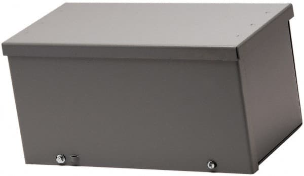 Cooper B-Line - 6" High x 152mm Wide x 48" Long, Screw Mount Solid Wall Wire Duct - Gray, 15 (Bottom) & 15 (Top) Knockouts, Screw Cover, Steel - Exact Tooling