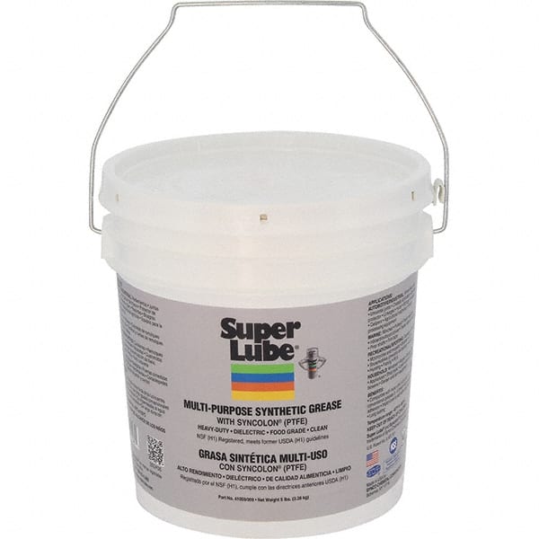 Synco Chemical - 5 Lb Pail Synthetic General Purpose Grease - Translucent White, Food Grade, 450°F Max Temp, NLGIG 000, - Exact Tooling