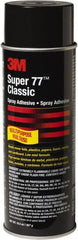 3M - 24 oz Aerosol Clear Spray Adhesive - High Tack, 150°F Heat Resistance, Low Strength Bond, Series 77 - Exact Tooling