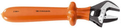 Facom - 1-3/4" Jaw Capacity, 15" Insulated Adjustable Wrench - Steel, Polished Finish - Exact Tooling