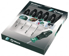 Wera - 6 Piece Torx Screwdriver Set - Bit Sizes: Torx T10, T15, T20, T25, T30 & T40 - Exact Tooling