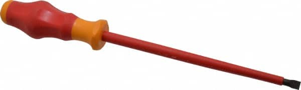 Wera - 312mm OAL Standard Slotted Screwdriver - 200mm Blade Length, Round Shank, Ergonomic Handle - Exact Tooling