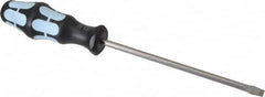 Wera - 6.5mm Blade Width, 255mm OAL Stainless Steel Slotted Screwdriver - 150mm Blade Length, Round Shank, Ergonomic Handle - Exact Tooling
