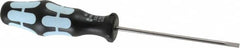Wera - 3mm Blade Width, 161mm OAL Stainless Steel Slotted Screwdriver - 80mm Blade Length, Round Shank, Ergonomic Handle - Exact Tooling