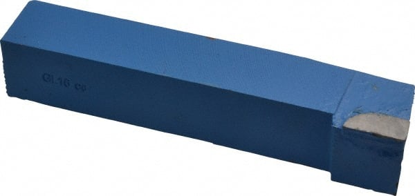 Interstate - 1 x 1" Shank, Offset Side Cutting Single Point Tool Bit - GL-16, Grade C6 - Exact Tooling