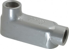 Thomas & Betts - LB Body, 3/4" Trade, IMC, Rigid Aluminum Conduit Body - Oval, 5-1/8" OAL, 7.3 cc Capacity, Gray - Exact Tooling