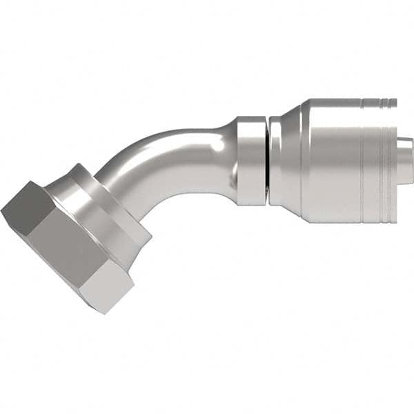 Eaton - Hydraulic Hose Fittings & Couplings Type: Female ORS Swivel, 45 Degree Elbow Hose Diameter: 1 (Inch) - Exact Tooling