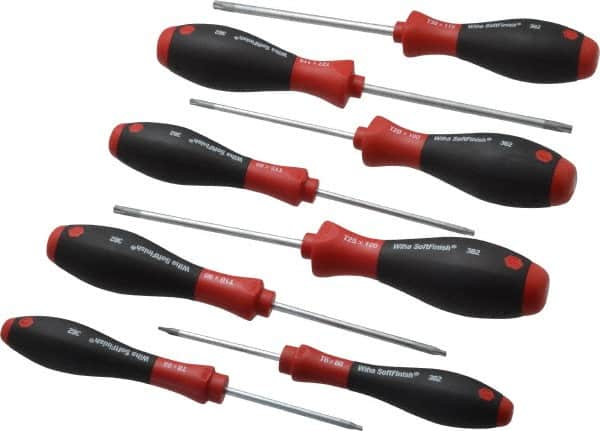 Wiha - 8 Piece Torx Screwdriver Set - Bit Sizes: Torx T6, T8, T10, T15, T20, T25, T27 & T30 - Exact Tooling