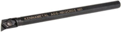 Kennametal - NP.., 17.5° Lead Angle A-NKQC Internal Right Hand Indexable Profiling Toolholder - 1/2" Shank Width, 8" Long, Steel, Through Coolant - Exact Tooling
