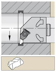 Kennametal - Left Hand Cut, 82.55mm Min Bore Diam, Size H40 Modular Boring Cutting Unit Head - Through Coolant, Compatible with N. - Exact Tooling