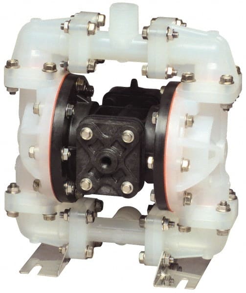 SandPIPER - 1" NPT, Nonmetallic, Air Operated Diaphragm Pump - Buna-N Diaphragm, Polypropylene Housing - Exact Tooling