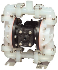 SandPIPER - 1/2" NPT, Metallic, Air Operated Diaphragm Pump - PTFE Diaphragm, Stainless Steel Housing - Exact Tooling