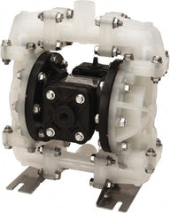 SandPIPER - 1/2" NPT, Nonmetallic, Air Operated Diaphragm Pump - Buna-N Diaphragm, Polypropylene Housing - Exact Tooling