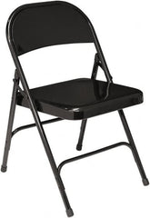 NPS - 18-1/4" Wide x 18-1/2" Deep x 29-1/4" High, Steel Standard Folding Chair - Black - Exact Tooling