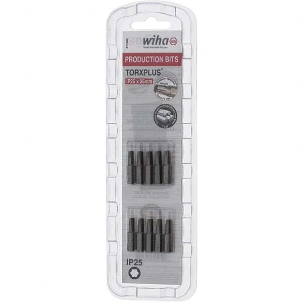 Wiha - 1/4" Drive IP25 Torx Plus Screwdriver Bit - 1" OAL, Insert Bit - Exact Tooling