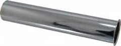 Federal Process - 1-1/2 Inside Diameter, 8 Inch Long, Single Flange, Sink Tailpiece - Chrome Coated, Brass, 22 Gauge - Exact Tooling