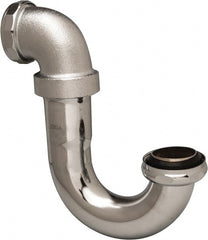 Federal Process - 1-1/4 Outside Diameter, 20 Gauge, Adjustable Sink Traps - Chrome Coated, Brass - Exact Tooling