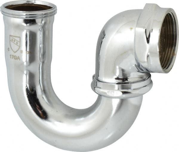 Federal Process - 1-1/2 Outside Diameter, 17 Gauge, Adjustable Sink Traps - Chrome Coated, Brass - Exact Tooling