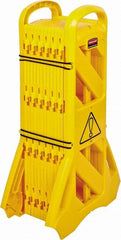 Rubbermaid - 40" High Folding Barricade - Plastic, Yellow - Exact Tooling