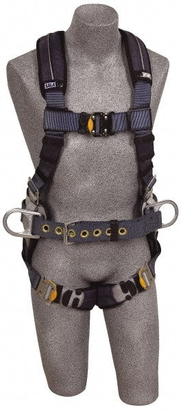 DBI/SALA - 420 Lb Capacity, Size S, Full Body Construction Safety Harness - Polyester Webbing, Side D-Ring, Quick Connect Leg Strap, Quick Connect Chest Strap - Exact Tooling