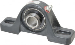 Browning - 5/8" ID, 4-7/8" OAL x 2-7/32" OAH Pillow Block - 1,444 Lb Static Cap, 2,611 Lb Dyn Cap, 3-5/8" Btw Mnt Hole Ctrs, 1-3/16" Base-to-Ctr Ht, Cast Iron - Exact Tooling