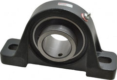 Browning - 2" ID, 8-13/16" OAL x 4-31/32" OAH Pillow Block - 6,601 Lb Static Cap, 9,752 Lb Dyn Cap, 6-15/16" Btw Mnt Hole Ctrs, 2-1/2" Base-to-Ctr Ht, Cast Iron - Exact Tooling