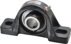 Browning - 3/4" ID, 5" OAL x 2-17/32" OAH Pillow Block - 1,444 Lb Static Cap, 2,611 Lb Dyn Cap, 3-25/32" Btw Mnt Hole Ctrs, 1-5/16" Base-to-Ctr Ht, Cast Iron - Exact Tooling